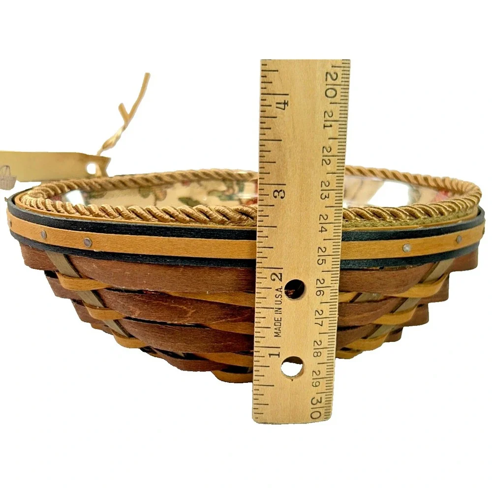 Longaberger CHESTNUT SMALL OVAL DIAMOND Basket 2009‎ Liner Protector Tags
